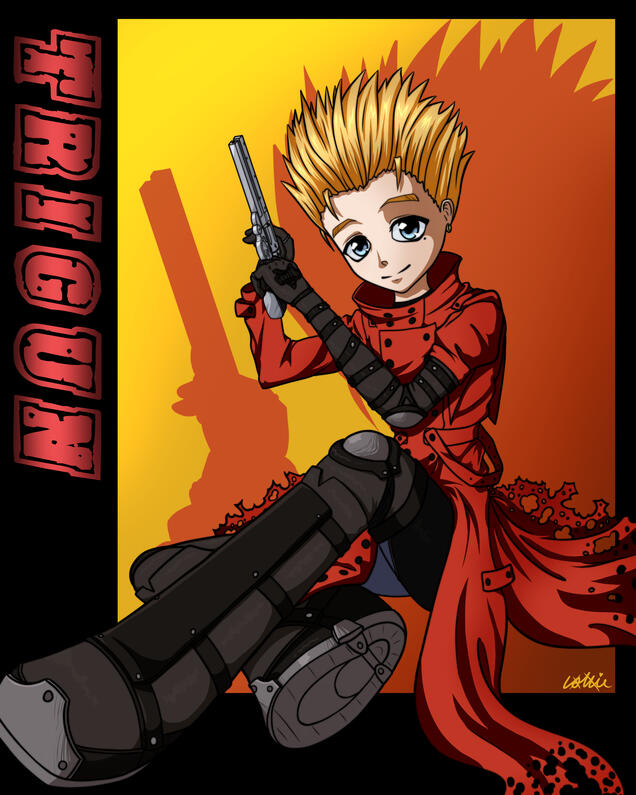 Vash The Stampede Fanart/ Full body/ Simple background/ Cell shading