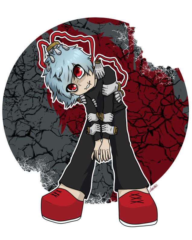 Shigaraki Fanart/ MHA/ Full body/ Full color/ Cell shading/ Simple background